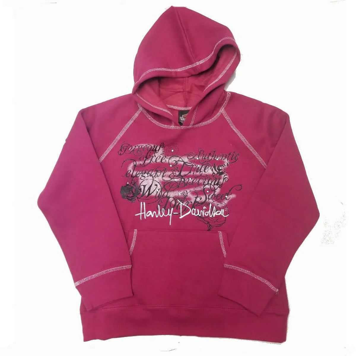 '- Girl's Tunic Harley-Davidson Fleece 10-12 Logo Hoody