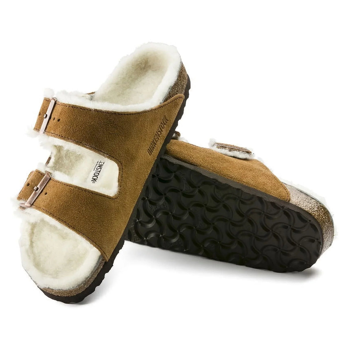 '- Mink Unisex Shearling BIRKENSTOCK Suede/Natural Shearling 1001128 Arizona