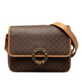 Crossbody Unisex Fabric Bag Authenticated (Good) Pre-Owned Brown Coated Macadam Canvas Celine