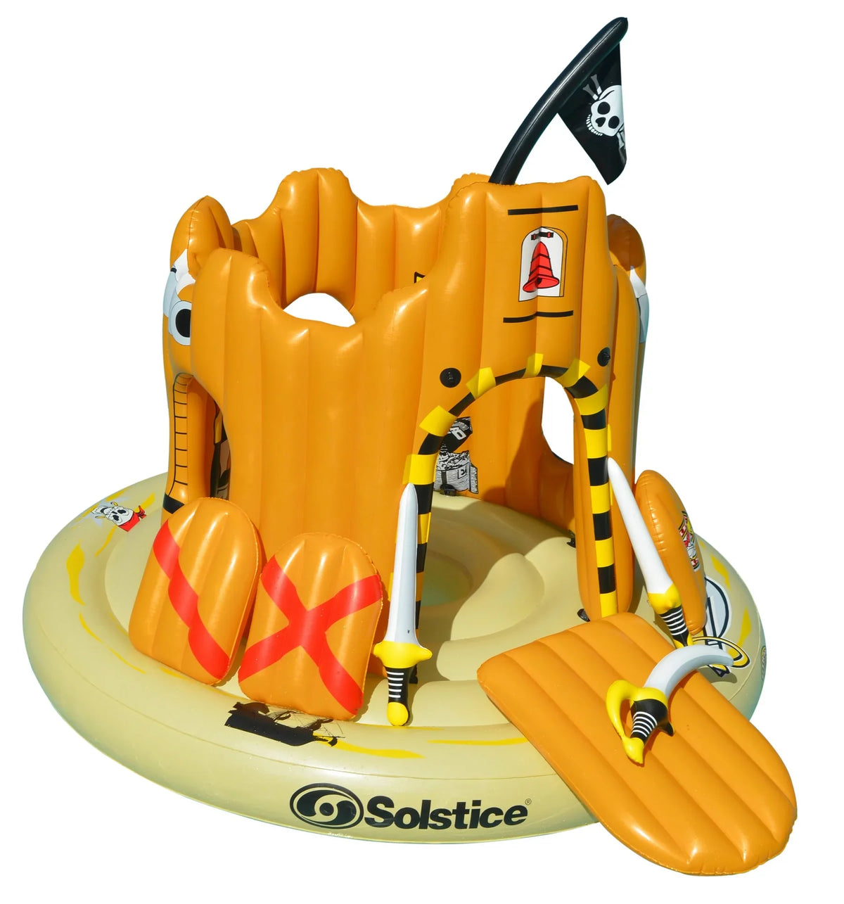 Pool Multicolor Float, Play Vinyl Inflatable Swimline Pirate Center