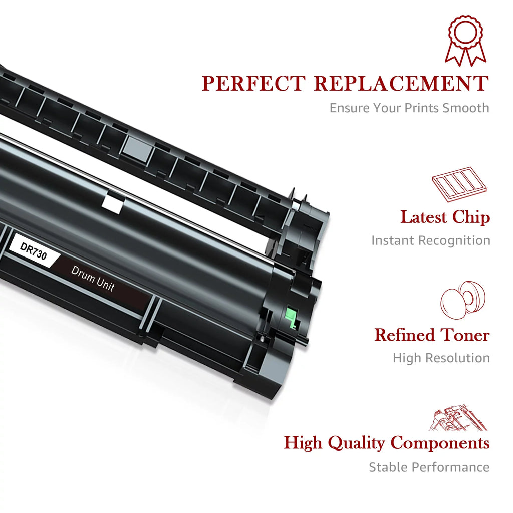 Drum DR730 for brother Unit Compatible pack) Printer Toner(2