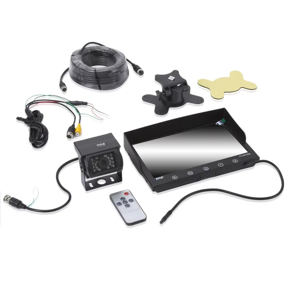 '- (DC PYLE Truck, Waterproof Backup with Bus, Display Trailer, Monitor 12-24V Rated - PLCMTR92 9'' & System Monitor Van) for Camera