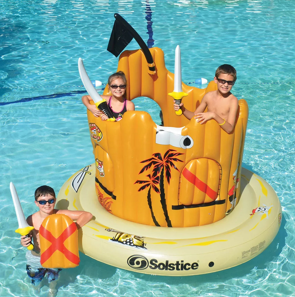 Pool Multicolor Float, Play Vinyl Inflatable Swimline Pirate Center