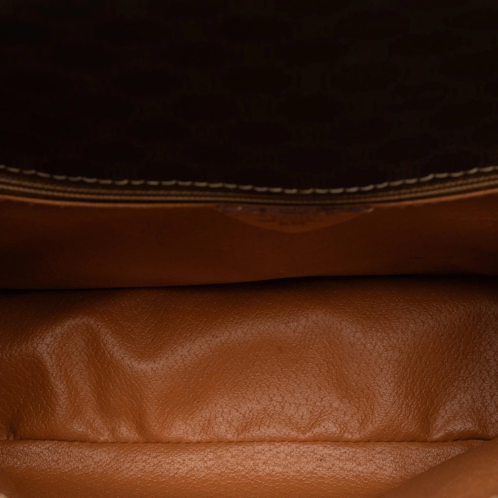 Crossbody Unisex Fabric Bag Authenticated (Good) Pre-Owned Brown Coated Macadam Canvas Celine