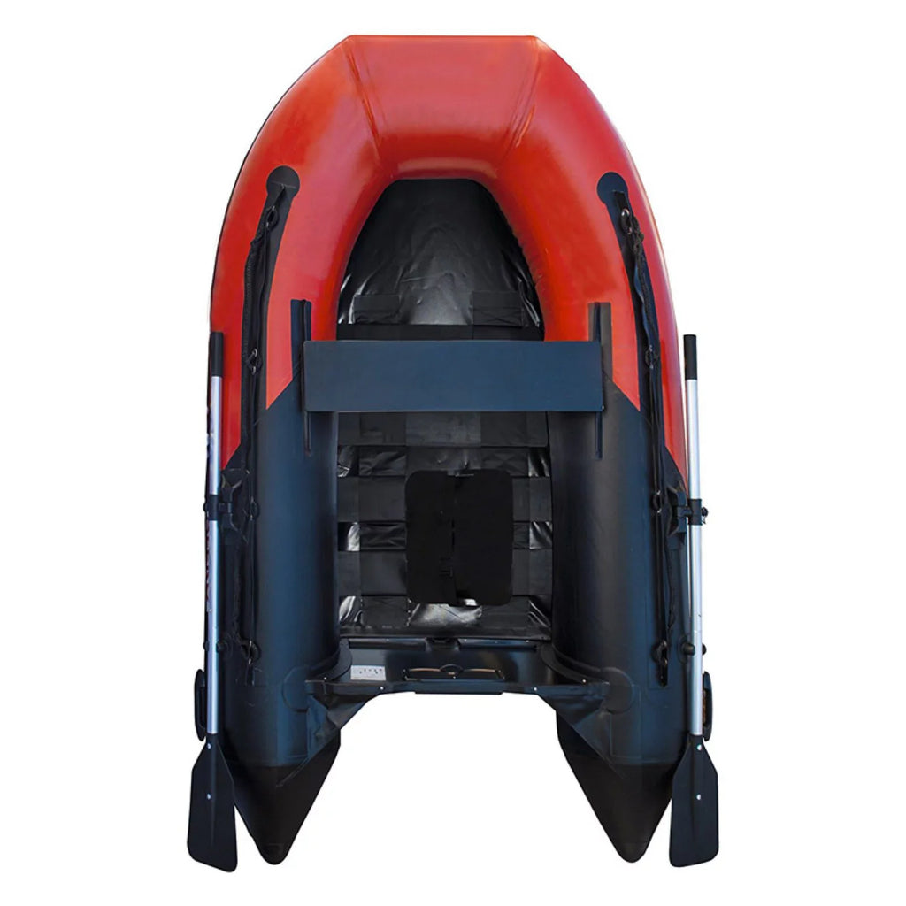 '- Inflatable 8.4 Feet - Red - Black 3-Person and Slide Boat - Pre-Installed Floor