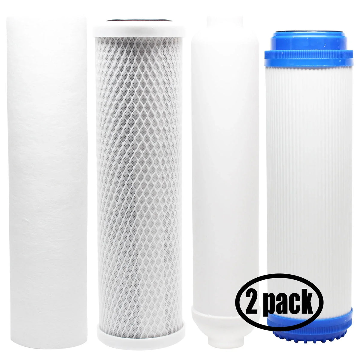 & GAC PP Replacement iSpring Carbon Filter Filter System Cartridge Sediment for Filter Kit Filter, - RCC7AK Includes RO Denali 2-Pack Inline Block Brand Pure for - Filter,