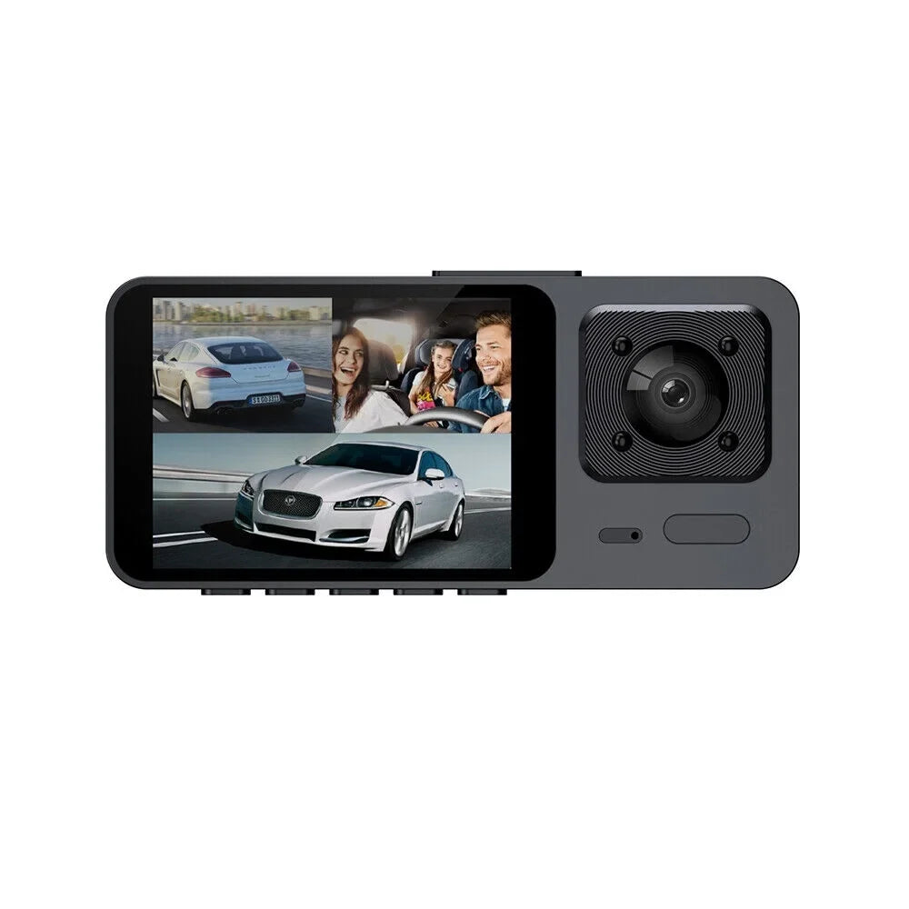 1080P Camera 3 Front Dash Onemayship Inside Rear Cam Video Car G-Sensor Recorder DVR Lens