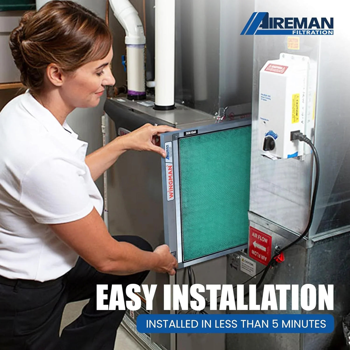 '- - Heater, Easy Air Electronic Replacement Filter HVAC, 1-Yr Furnace - Air For 14X20x1 Conditioner - Air Return, Homeowner Filters With Filters Pads Installed Air House Supply Purifier Of