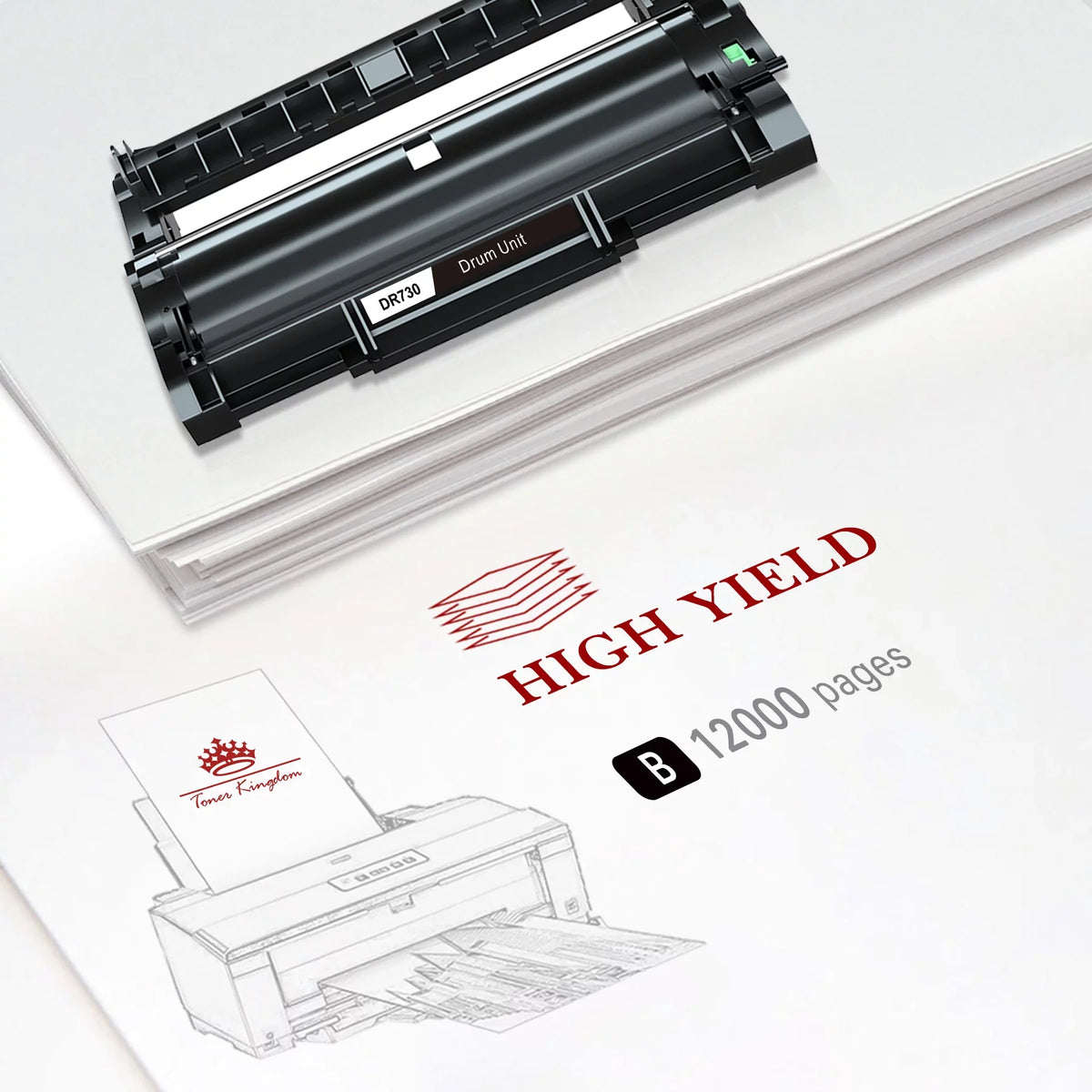 Drum DR730 for brother Unit Compatible pack) Printer Toner(2