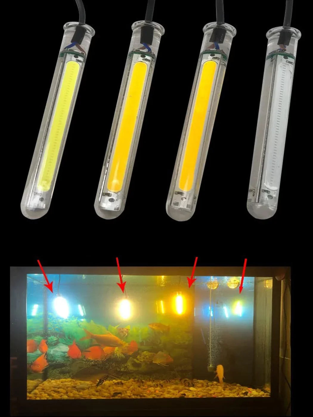'- Light,Night FSLiving Attracting Portable Submersible Light Underwater for Green Fish Fishing Dimmable 20W 5V LED 16.4ft Fishing Light USB Finder Light Camping Fishing Charging