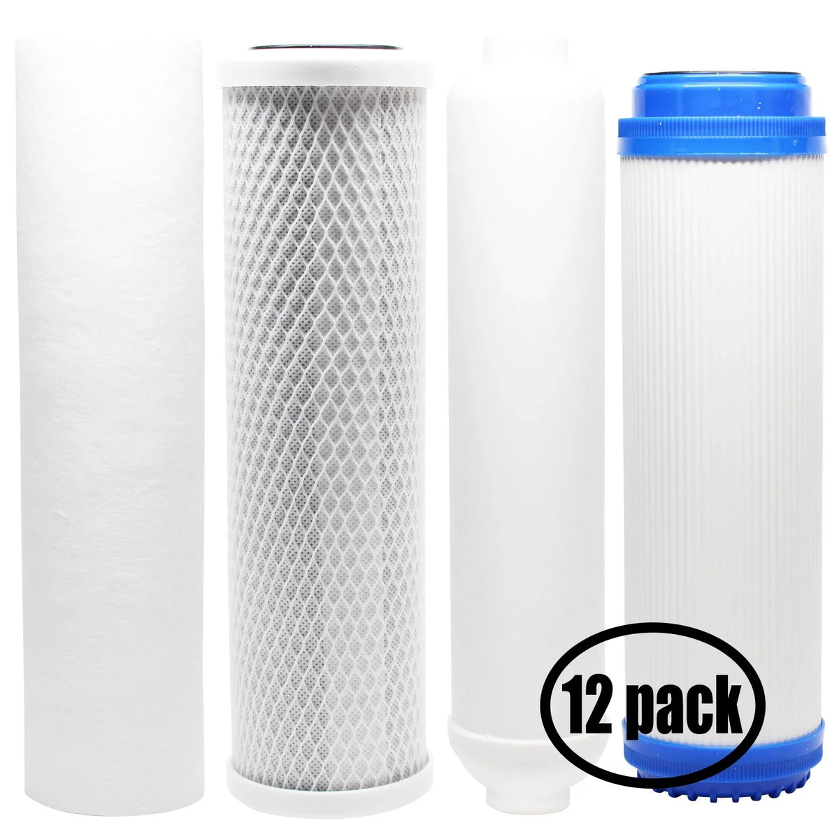'- Filter, GAC System Aquasafe Filter, PP for Carbon Brand 12-Pack Denali & Inline Kit - Filter Block Sediment for Replacement II Filter Maximus Cartridge Pure RO Includes Filter