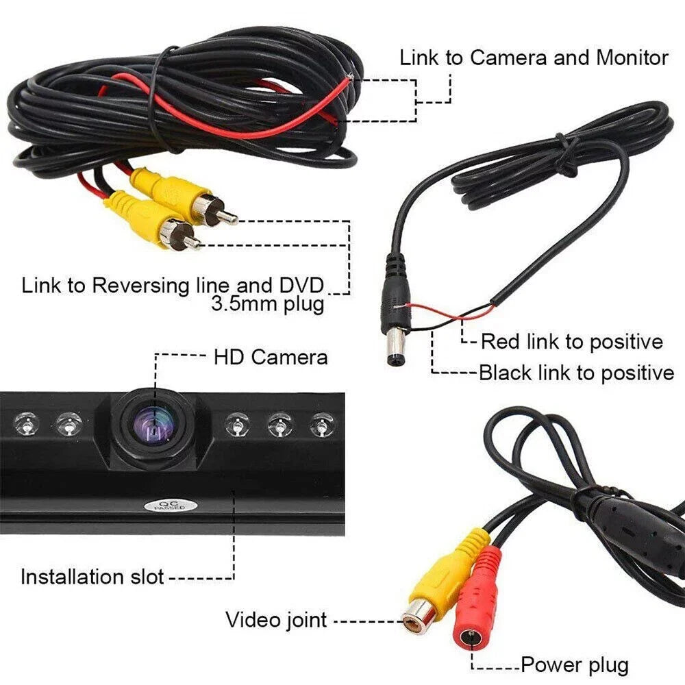 '- Assistance Night Parking Camera License Plate Vision Frame