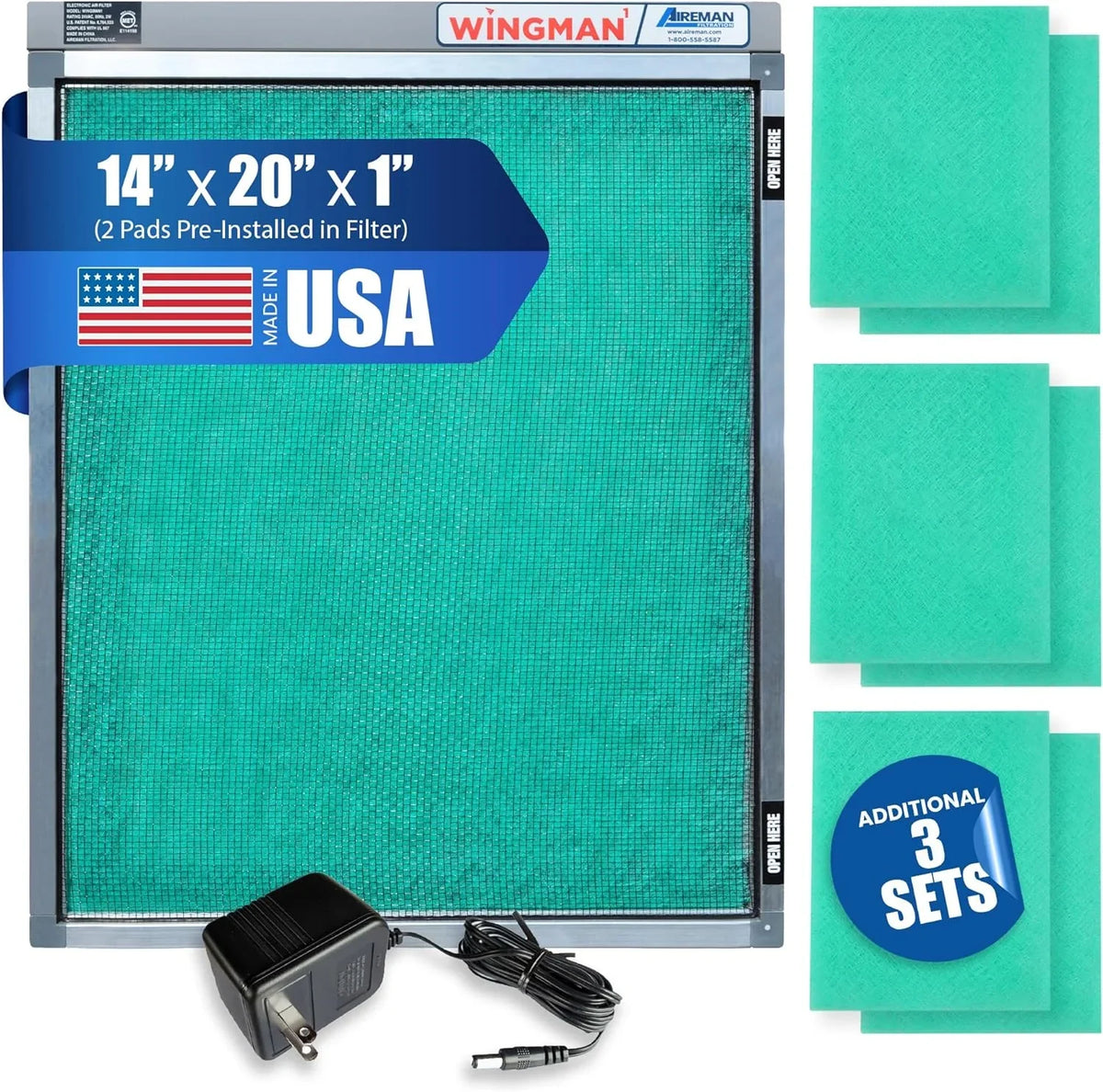 '- - Heater, Easy Air Electronic Replacement Filter HVAC, 1-Yr Furnace - Air For 14X20x1 Conditioner - Air Return, Homeowner Filters With Filters Pads Installed Air House Supply Purifier Of