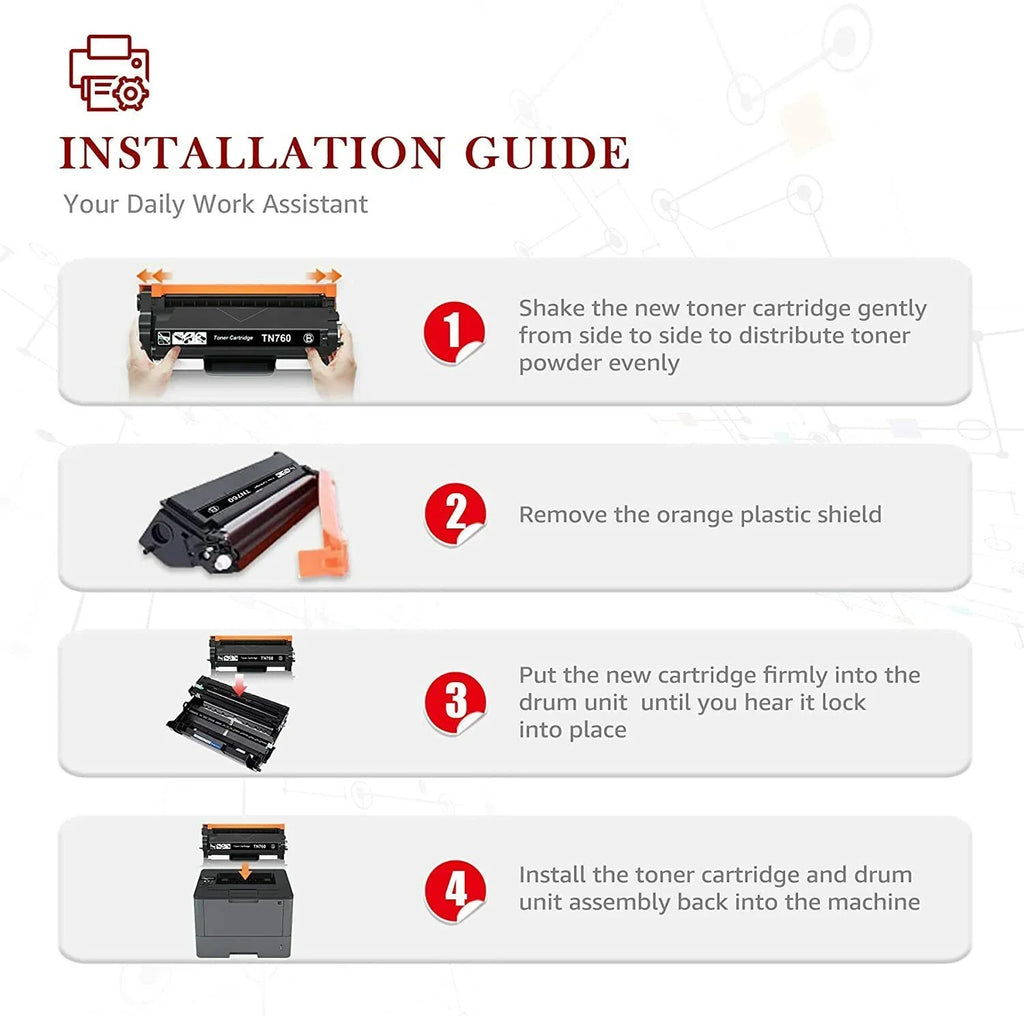 Drum DR730 for brother Unit Compatible pack) Printer Toner(2