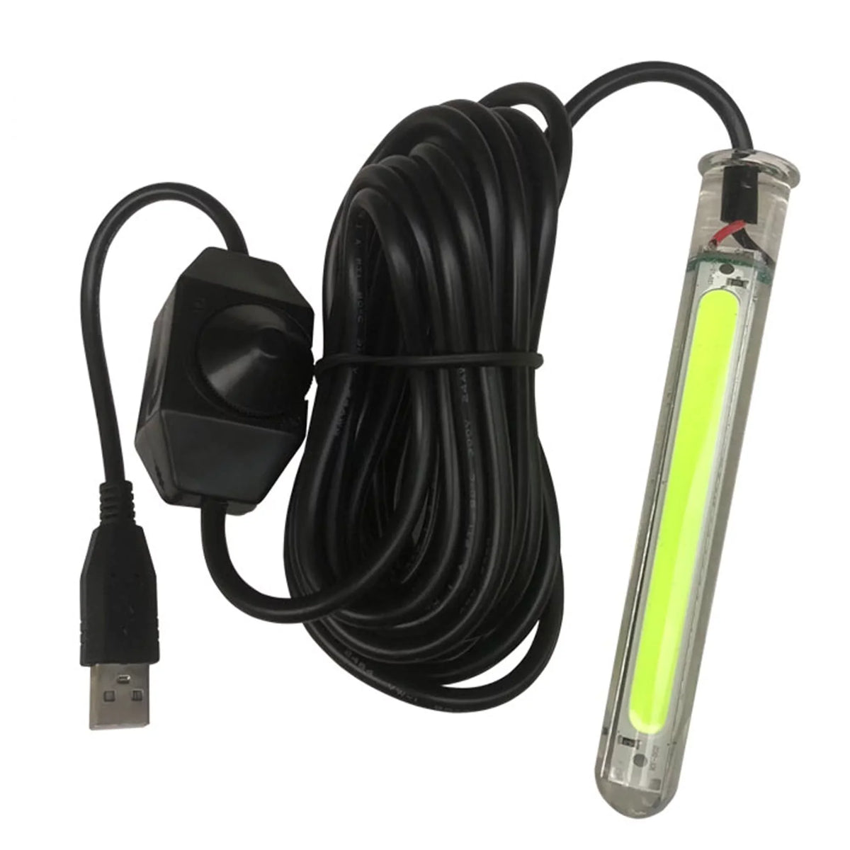 '- Light,Night FSLiving Attracting Portable Submersible Light Underwater for Green Fish Fishing Dimmable 20W 5V LED 16.4ft Fishing Light USB Finder Light Camping Fishing Charging